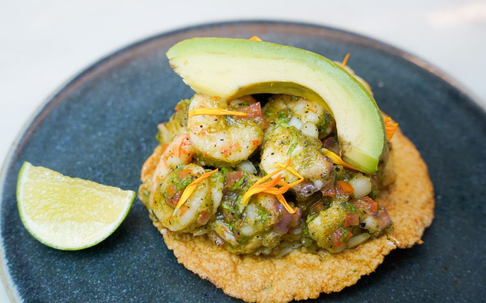 Seafood Cocktail Tostada